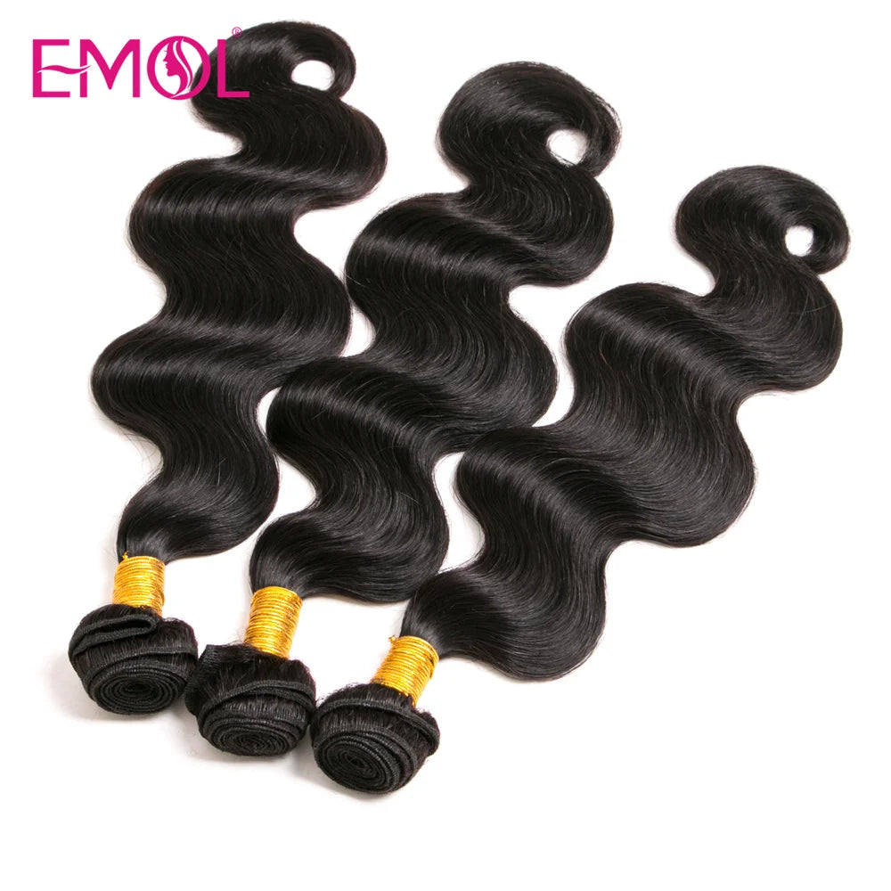 Indian Body Wave Human Hair Bundles 1/3/4 Piece Deal 8-30 Inch Remy Human Hair Bundles for Women Raw Hair Extensions