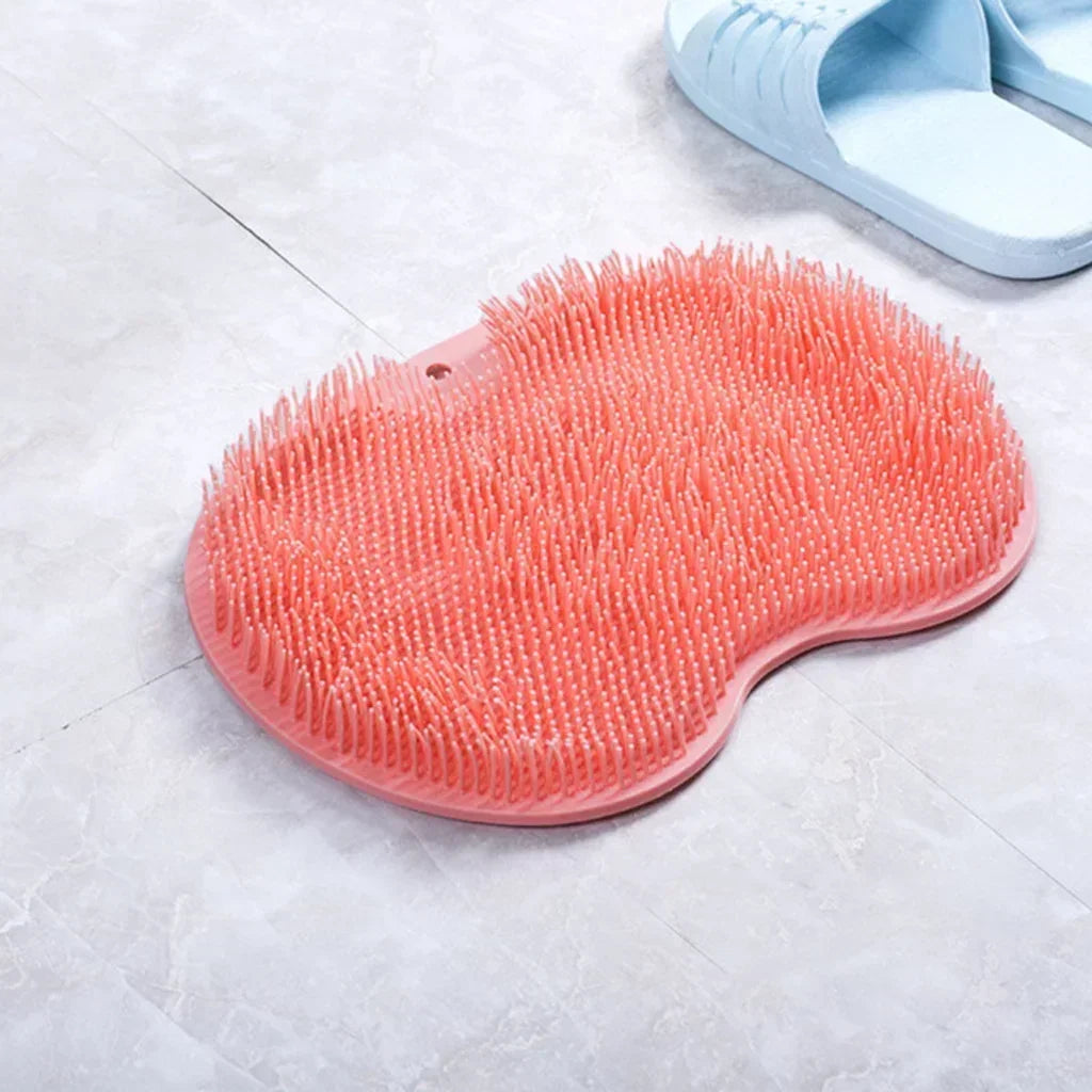 Silicone Exfoliating Shower Massage Scraper Non-Slip Bath Scrub Pad Foot Wash Brush Bathroom Tool Mat Rub Back Sucker Brushes