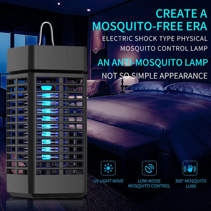 Bug Zapper, 4000V High Powered Electric Mosquito Zapper, Fly Trap for Indoor and Outdoor, Waterproof Mosquito Killer with 15W Mosquito Light Bulb for Home, Bedroom, Kitchen, Office, Backyard